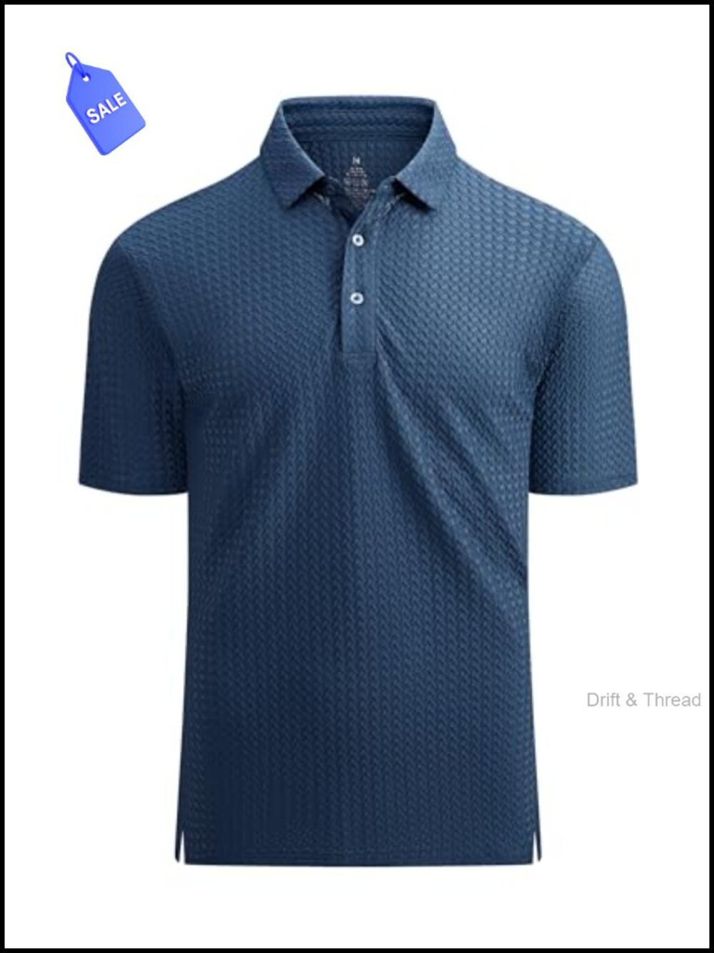 Men's Bubble Jacquard Short Sleeve Polo Shirt Regular Fit